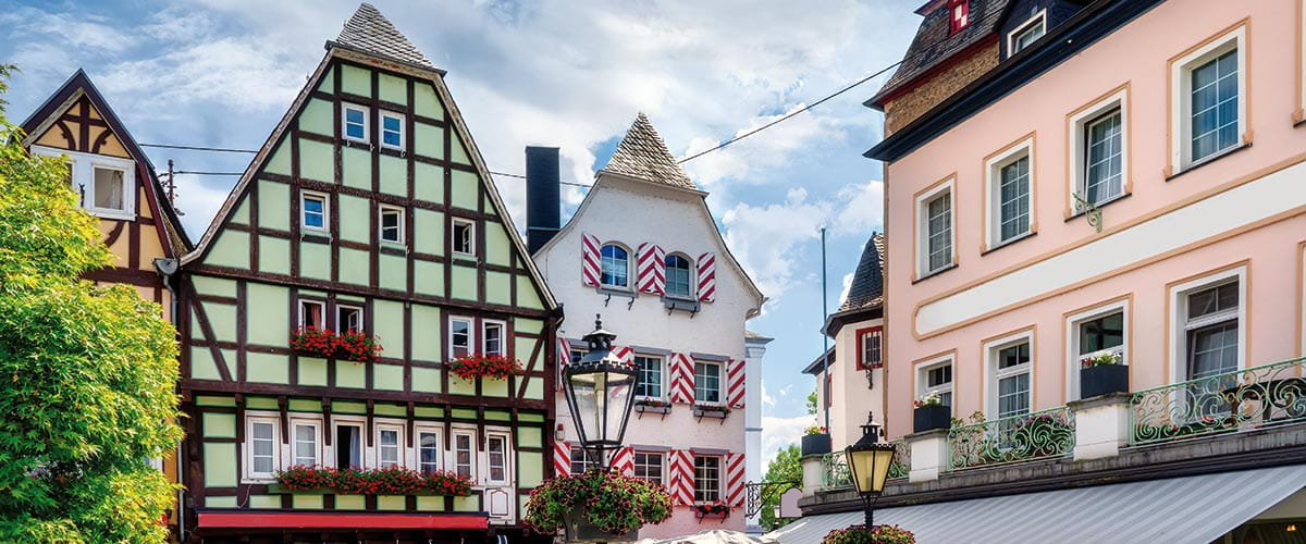 Half-timbered houses in Linz am Rhein, Germany